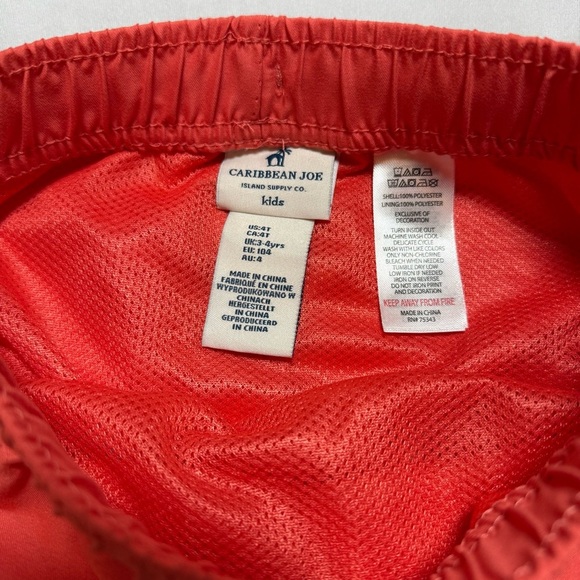 Caribbean Joe Vibrant Orange Color Changing Swim Trunks - Picture 4 of 6